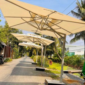 Dù lệch tâm vuông 2.5m -3m – 3.5m – 4m màu be