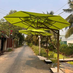 Dù che nghiêng tròn 3,7m màu xanh non